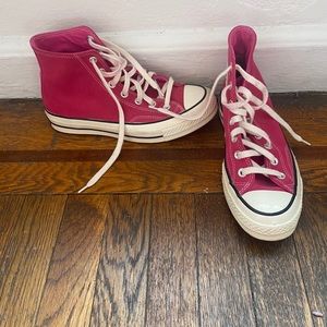 Pink Suede High-Top Converse